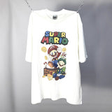 saint m t shirts  s.m. collaboration cartoon graphic crewneck short sleeve t-shirt - wholesale