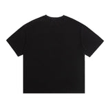 saint m t shirts  s.m meteorite letter graphic crew neck short sleeve top - wholesale
