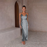 Women's dress - spring/summer export - european & american style - amazon fashion - solid color camisole - french high-end dress for women