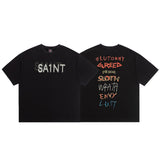 saint m t shirts  s.m phantom letter graphic crew neck pullover short sleeve top - wholesale