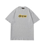 Drew house t-shirt - spring/summer collection - d@ew rubberized letter crew neck short sleeve tee