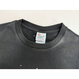 saint m t shirts  s.m collaboration letter graphic limited edition crew neck pullover short sleeve t-shirt - wholesale
