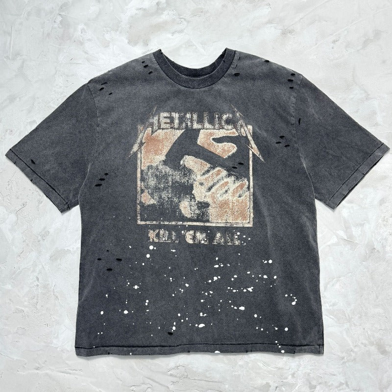 saint m t shirts  s.m collaboration graphic crewneck t-shirt - wholesale