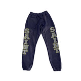 Saint m t pants - spring/autumn s.m letter print washed vintage elastic waist trousers