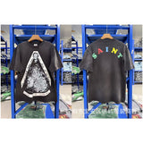 saint m t shirts  s.m cartoon print crew neck pullover short sleeve top - wholesale
