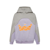 Saint m hoodie - autumn/winter s.m letter print patchwork pullover fleece sweatshirt - wholesale single piece