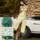 Women's dress: amazon bestseller - summer chic, elegant, high-end, spaghetti strap, soft & feminine style - french-inspired dress for women