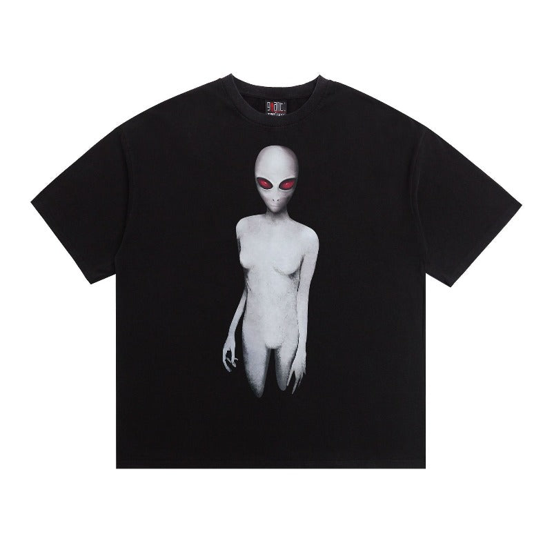 saint m t shirts  s.m. alien mystery creature crewneck pullover short sleeve tee - wholesale