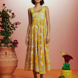 Women's summer dress - european & american style, sexy spaghetti strap, elegant print, high-waisted, flowy maxi dress for women (suitable for cross-border e-commerce independent stores)