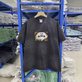 saint m t shirts  s.m. burnt-out recorder crewneck pullover short sleeve - wholesale