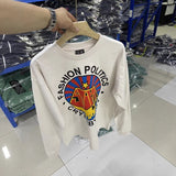 Saint m hoodie - autumn/winter - s.m letter print graphic crewneck pullover long sleeve - wholesale