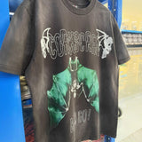saint m t shirts  s.m skull bat graphic crew neck pullover short sleeve t-shirt - wholesale