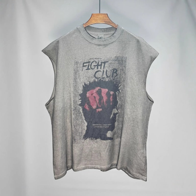 saint m t shirts  s.m. fight club crewneck pullover tank top