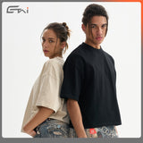 Etai men's clothing trendy brand high-quality pure cotton boxy short-sleeve t-shirt for men, heavyweight vintage distressed men's t-shirt