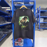 saint m t shirts  s.m movie character graphic crew neck pullover short sleeve t-shirt - wholesale