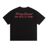 saint m t shirts  s.m monster print graphic crew neck pullover short sleeve top - wholesale