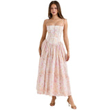 Women's dress - amazon cross-border fashion: elegant, chic, and flattering floral print slip dress - slim fit, figure-flattering, and ethereal