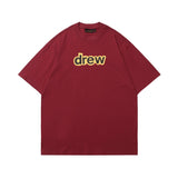 Drew house t-shirt - spring/summer collection - d@ew rubberized letter crew neck short sleeve tee