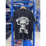 saint m t shirts  s.m cartoon skull graphic crew neck pullover short sleeve t-shirt - wholesale