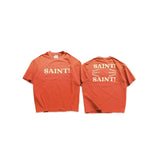 saint m t shirts Spring and summer s.m slurry printing, hole coding, wax dyeing, stir-fried washing short sleeves