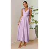 Women's chiffon floral dress - summer bestseller: backless, criss-cross tie, ruched, maxi dress