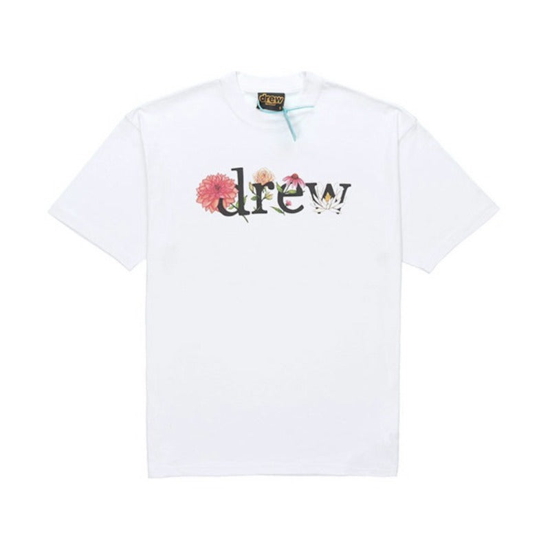 Drew house t-shirt - spring/summer collection - d@ew floral & letter graphic crew neck pullover short sleeve - wholesale single piece