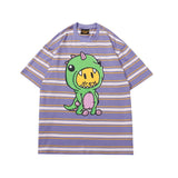 Drew house t-shirt - spring/summer d@ew cartoon dinosaur graphic crew neck pullover short sleeve