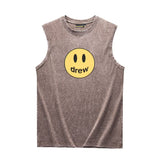 Drew house t-shirt - spring/summer d@ew classic letter heavyweight washed tank top