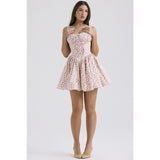 Women's dress - cross-border fashion: sexy summer floral sundress, slim-fit ballet-style puff skirt with spaghetti straps