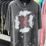 saint m t shirts  s.m collaboration series graphic print crew neck pullover short sleeve t-shirt - wholesale
