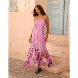 Women's dress - cross-border summer french hollow-out camisole dress, fashionable lace, high-end elegant women's dress