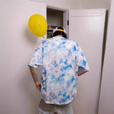 Drew house t shirt spring and summer d@ew tie-dye pattern round neck pullover short sleeves