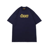 Drew house t-shirt - spring/summer collection - d@ew rubberized letter crew neck short sleeve tee