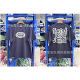 saint m t shirts  s.m cartoon print crew neck pullover short sleeve top - wholesale
