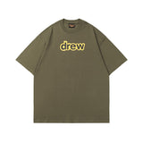 Drew house t-shirt - spring/summer collection - d@ew rubberized letter crew neck short sleeve tee