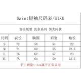 saint m t shirts  s.m skull letter graphic crew neck pullover short sleeve t-shirt - wholesale