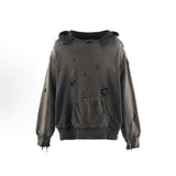 Saint m hoodie - autumn/winter s.m distressed ripped print pullover hoodie - wholesale single piece