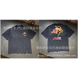 saint m t shirts  s.m cartoon series graphic crewneck pullover short sleeve t-shirt - wholesale