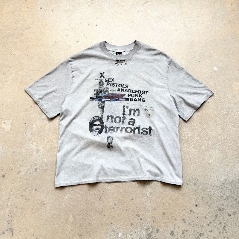 saint m t shirts  s.m. pin punk graphic crewneck pullover short sleeve tee - wholesale