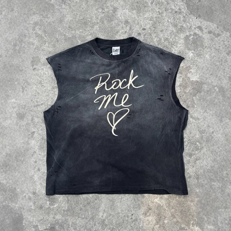saint m t shirts  s.m. rock 'n' roll limited edition crew neck pullover casual tank top - wholesale