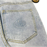 Drew house pants spring & fall fog high street smiley hole denim pants