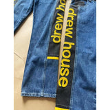 Drew house pants early autumn d@ew patchworkembroiderletter denim straight-leg pants