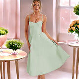 Women's dress - cross-border amazon fashion: spring/summer sexy & stylish camisole dress - slimming, backless design for european & american markets
