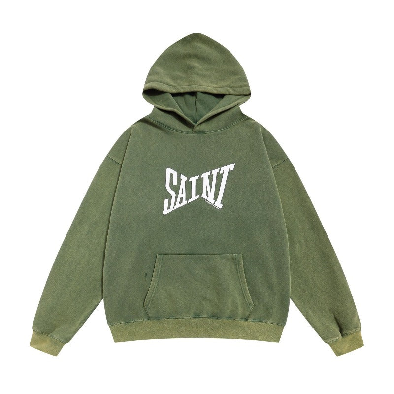 Saint m hoodie - autumn/winter s.m basic letter print pullover hoodie - wholesale single piece