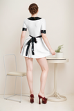 White Latex Mini Dress