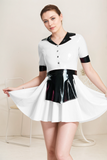 White Latex Mini Dress